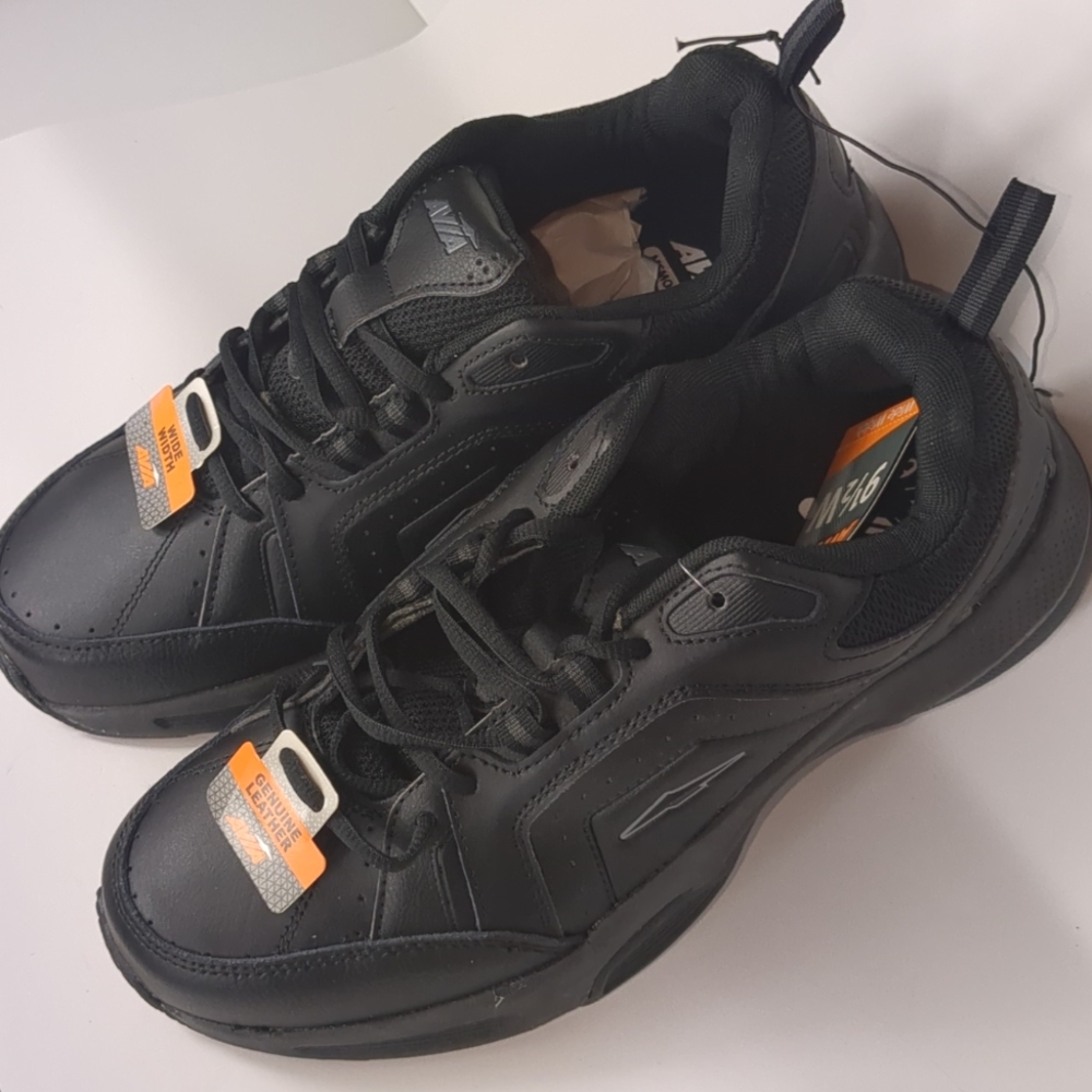 Avia Quickstep Wide Width Black Walking Shoes - Picture 2 of 4